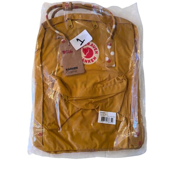 Fjallraven Kanken Style 23510 Ochre Confetti Pattern Backpack Tote NWB $90 - Picture 3 of 9